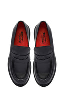 Derimod Gritti Kadın Siyah Deri Maskülen Loafer | Derimod