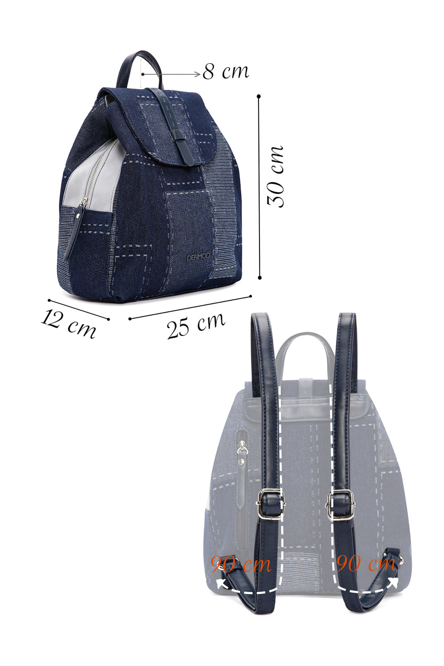 Women's Blue Jean Fabric Backpack
