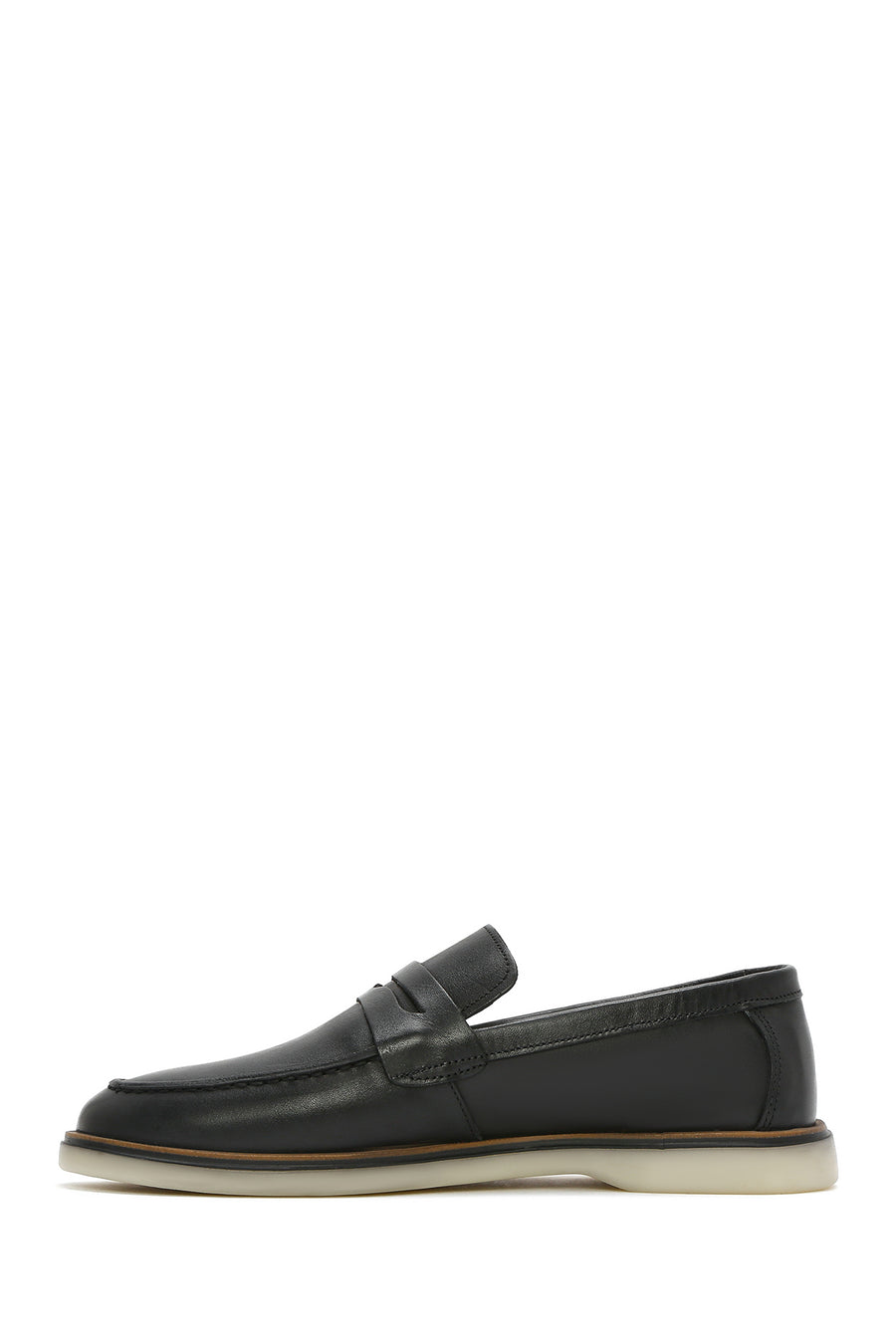 Men's Black Leather Casual Loafer