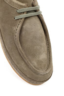 Men's Light Green Suede Leather Casual Shoes | Derimod