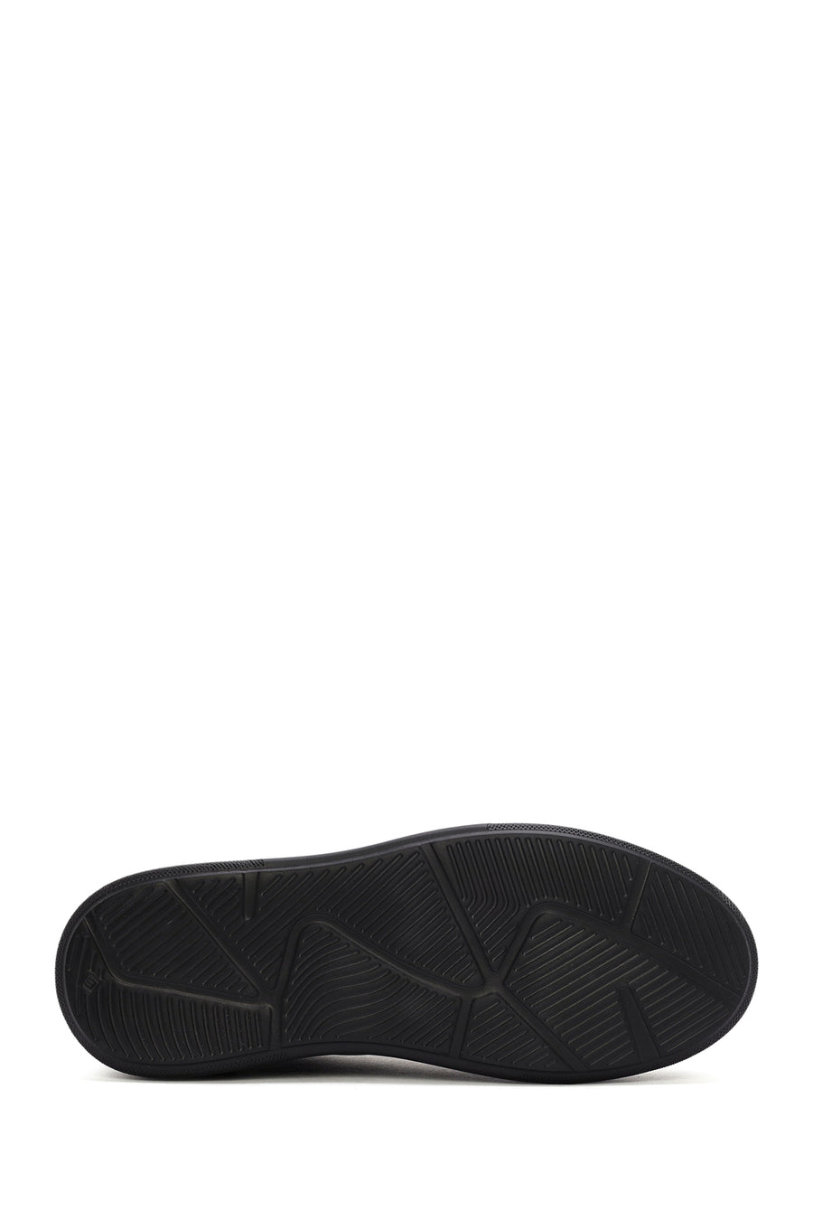 Men's Black Lace-up Leather Sneaker