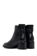 Woman Black Zippered Thick Heel Boots | Derimod