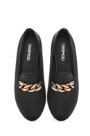 Kadın Siyah Deri Maskülen Loafer | Derimod
