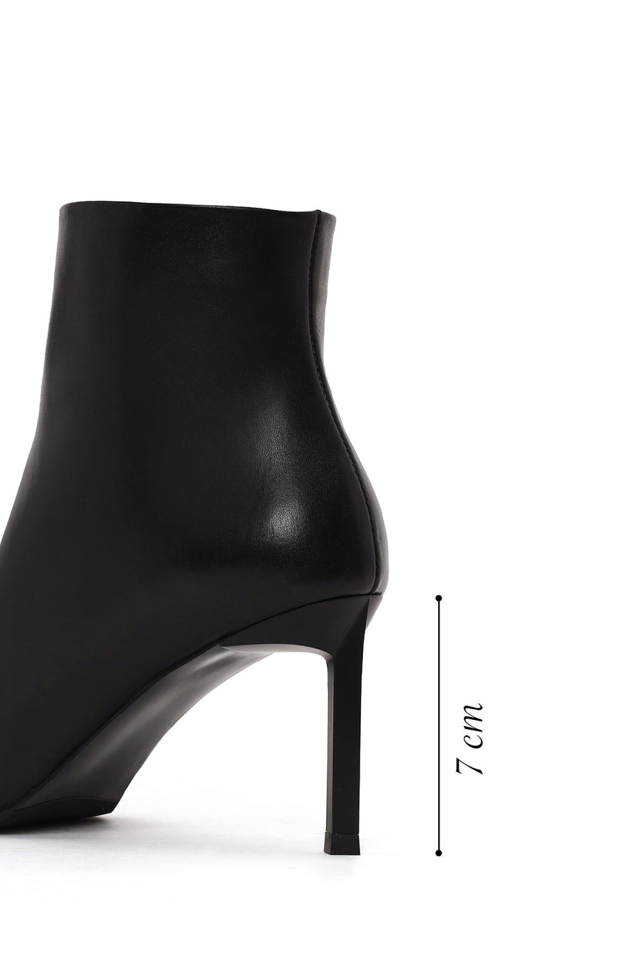 Woman Black Zip Closure Stiletto Heel Leather Boots