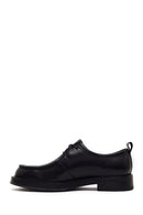 Male Black Lace-Up Thick-Soled Leather Casual Shoes | Derimod