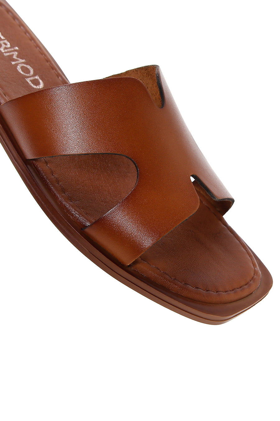 Women's Tan Leather Slippers