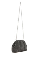 Women's Black Long Chain Strap Stone Cross Bag | Derimod