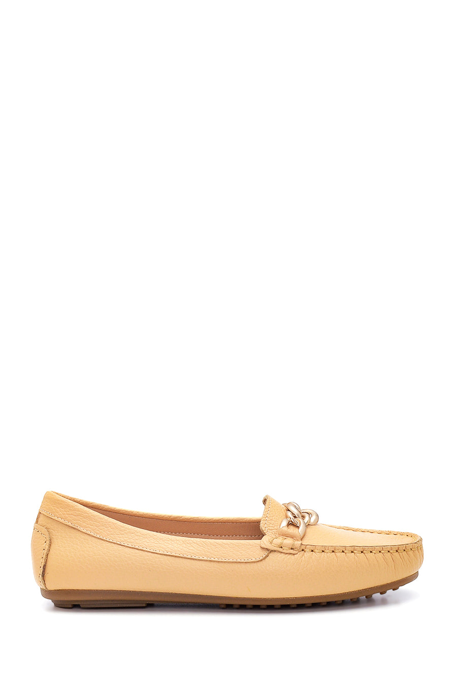 Kadın Bej Deri Loafer 22SFD2913FT | Derimod