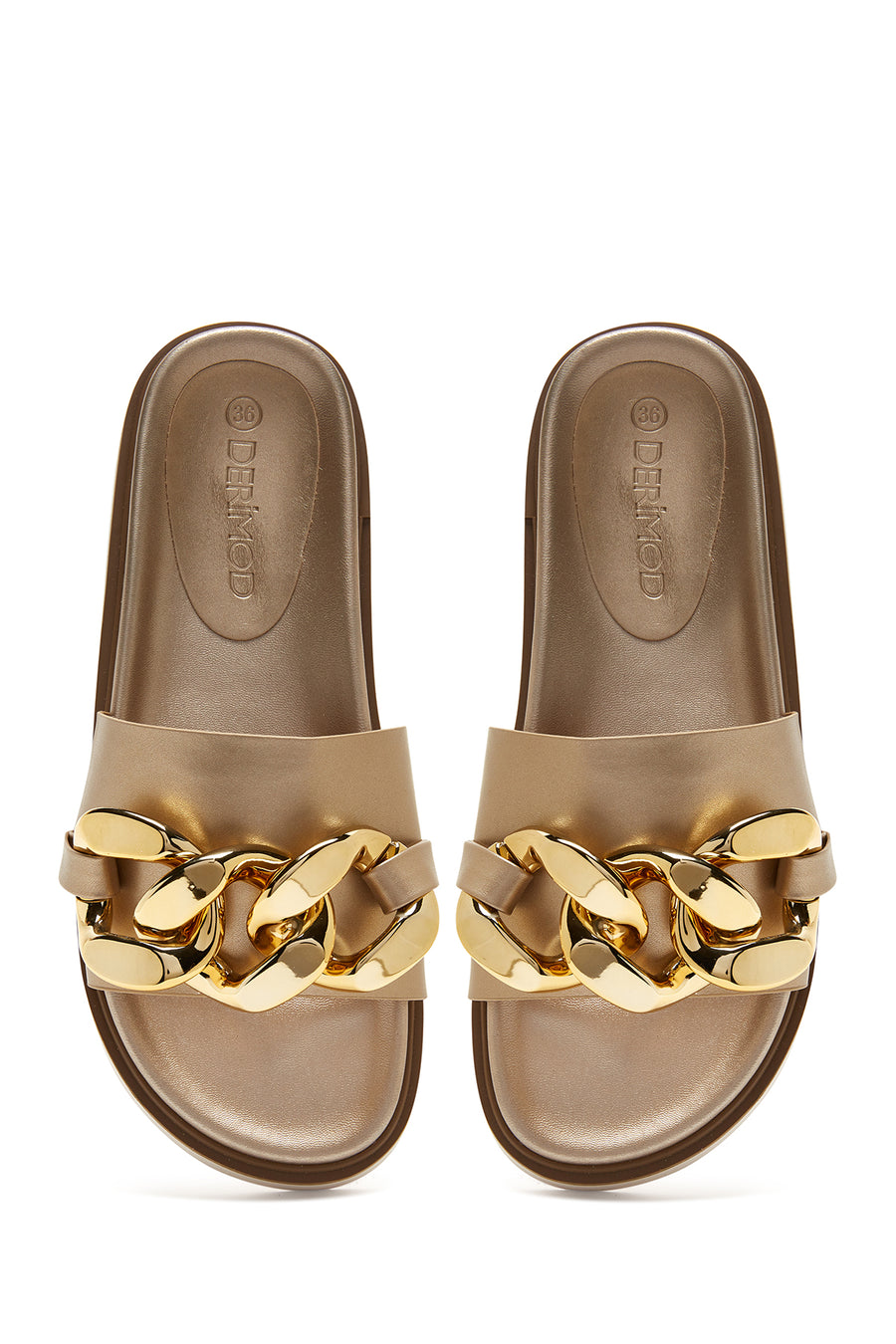 Women's Chain Metallic Slippers