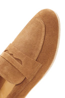 Women's Tan Suede Leather Loafer | Derimod