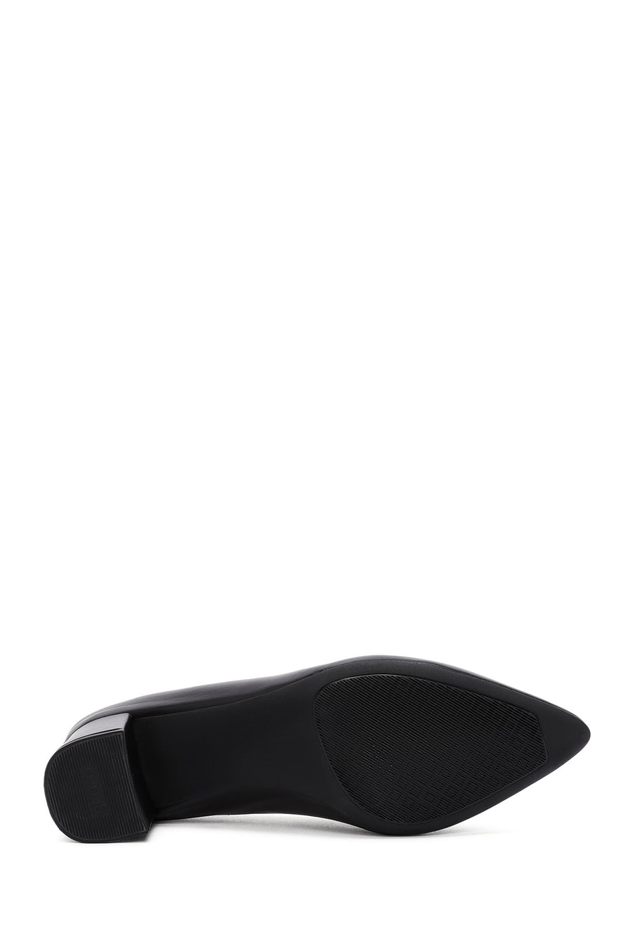 Derimod Gritti Women's Black Thick Heeled Leather Shoes