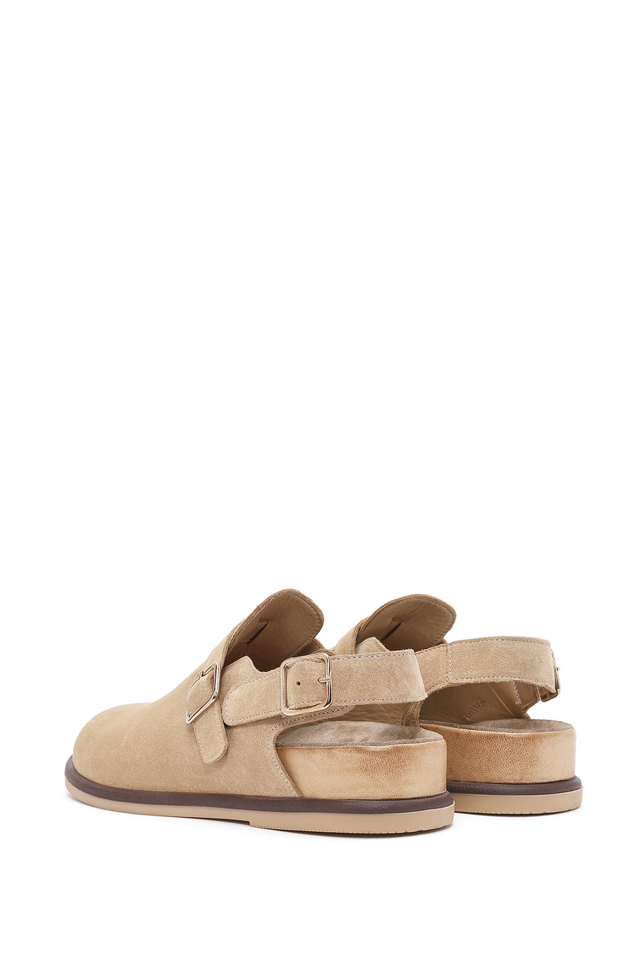 Women's Camel Back Tie Suede Leather Sandals