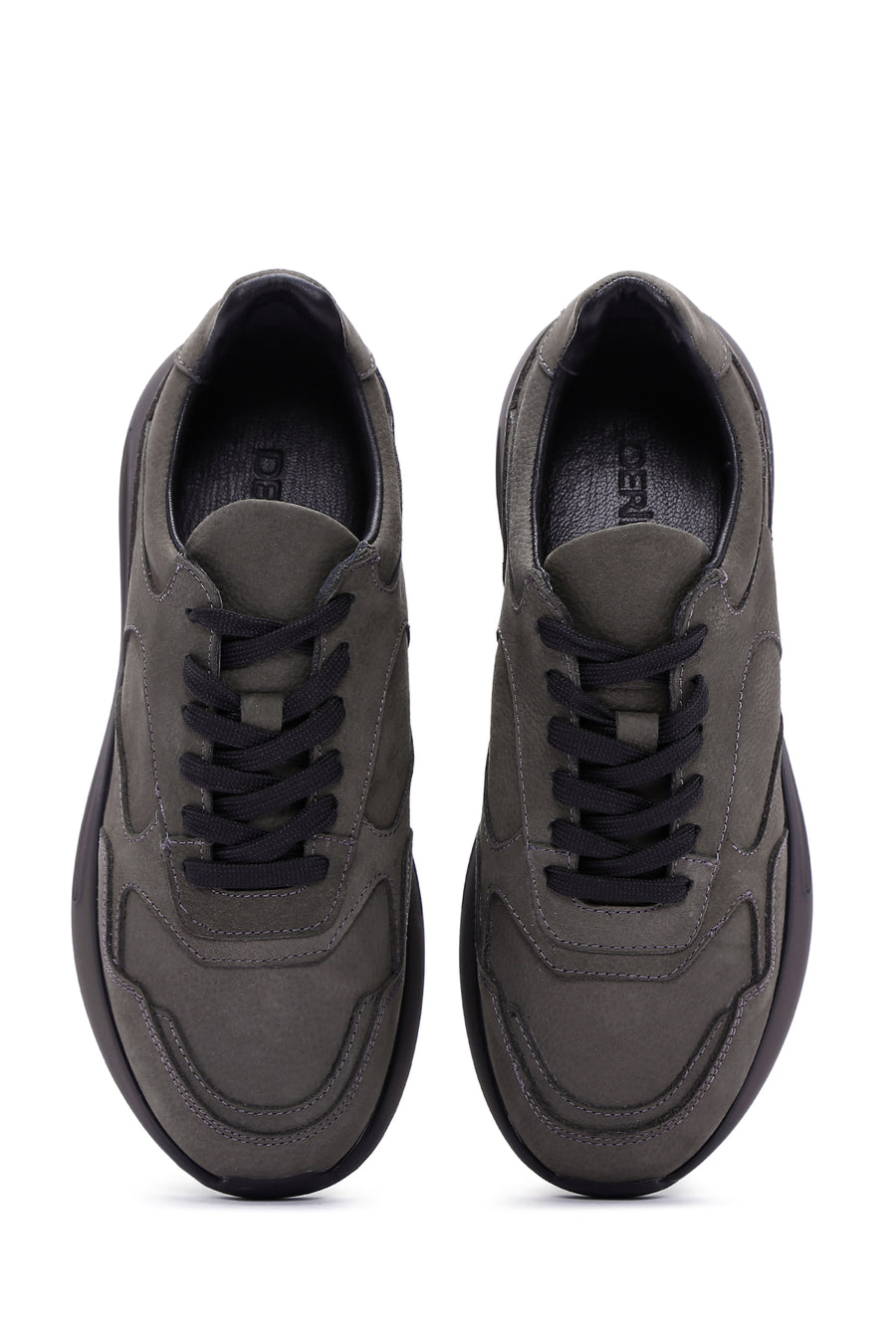 Erkek Gri Nubuk Deri Sneaker