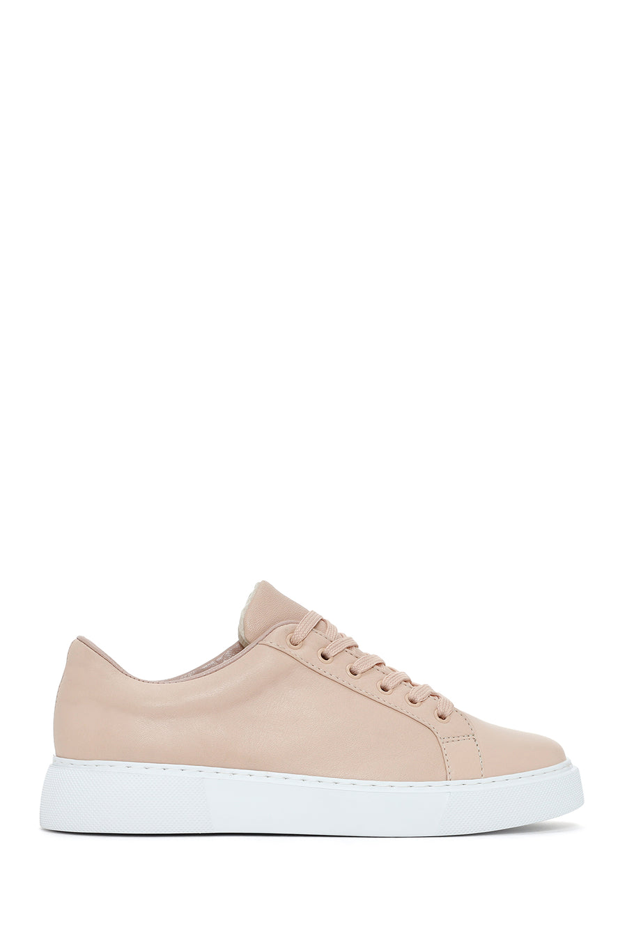 Women's Powder Lace-Up Leather Sneaker 24SFD370018 | Derimod