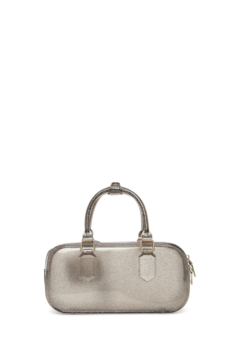 Woman Black Long-Strap Jelly Transparent Shoulder Bag