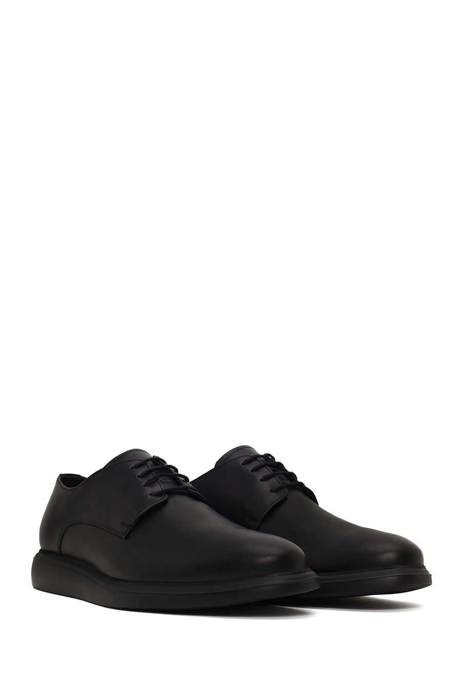 Male Black Lace-up Leather Casual Shoes
