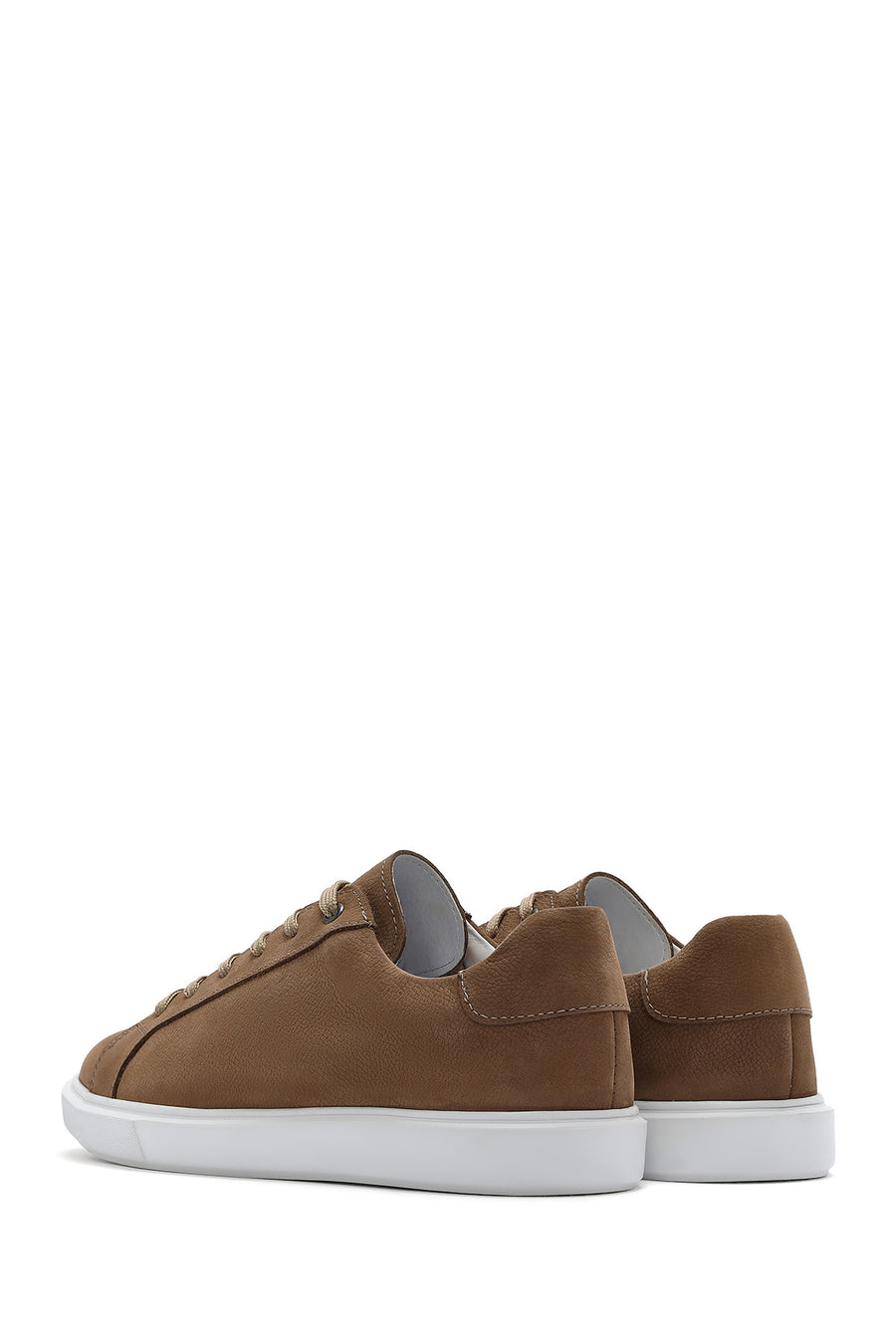 Men's Mink Lace-Up Nubuck Leather Sneaker
