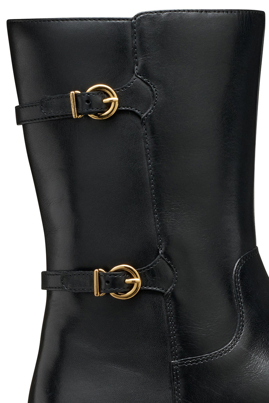 Geox Woman Black D Serılda B - Smo.Lea Zippered Buckled Leather Boot