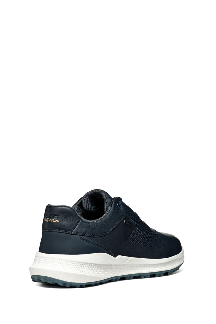 Geox Men's Navy Blue Lace-Up Leather Sneakers