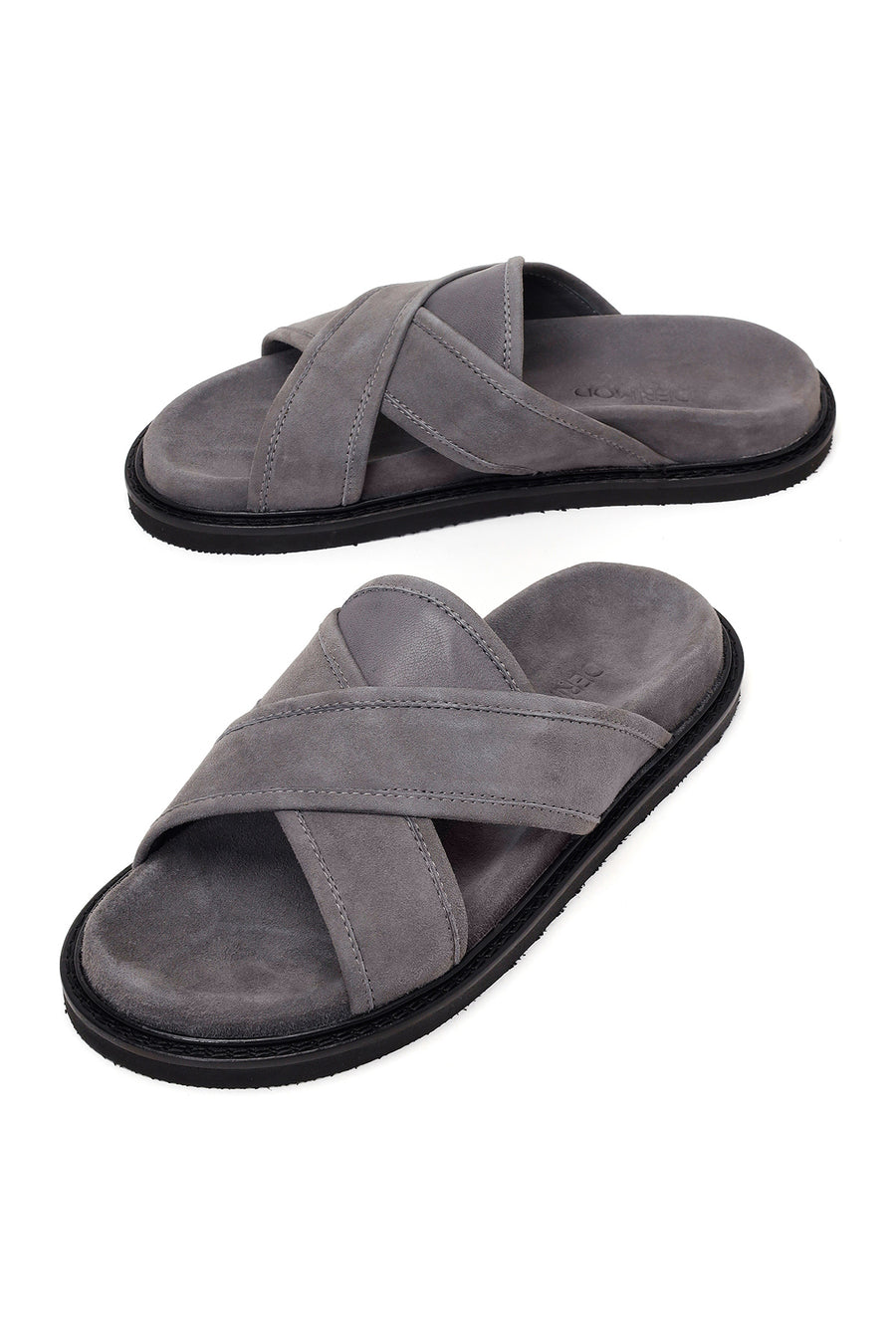 Male Grey Suede Slipper