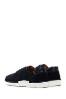 Men's Navy Blue Lace-up Leather Casual Shoes | Derimod
