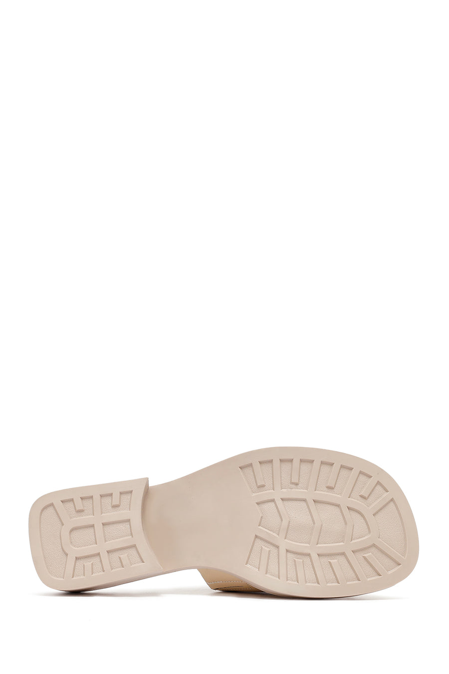 Women's Cream Casual Leather Slippers
