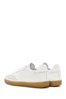Men's White Lace-up Leather Sneaker | Derimod