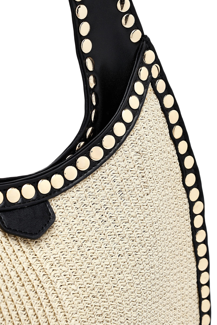 Women's Beige Straw Shoulder Bag