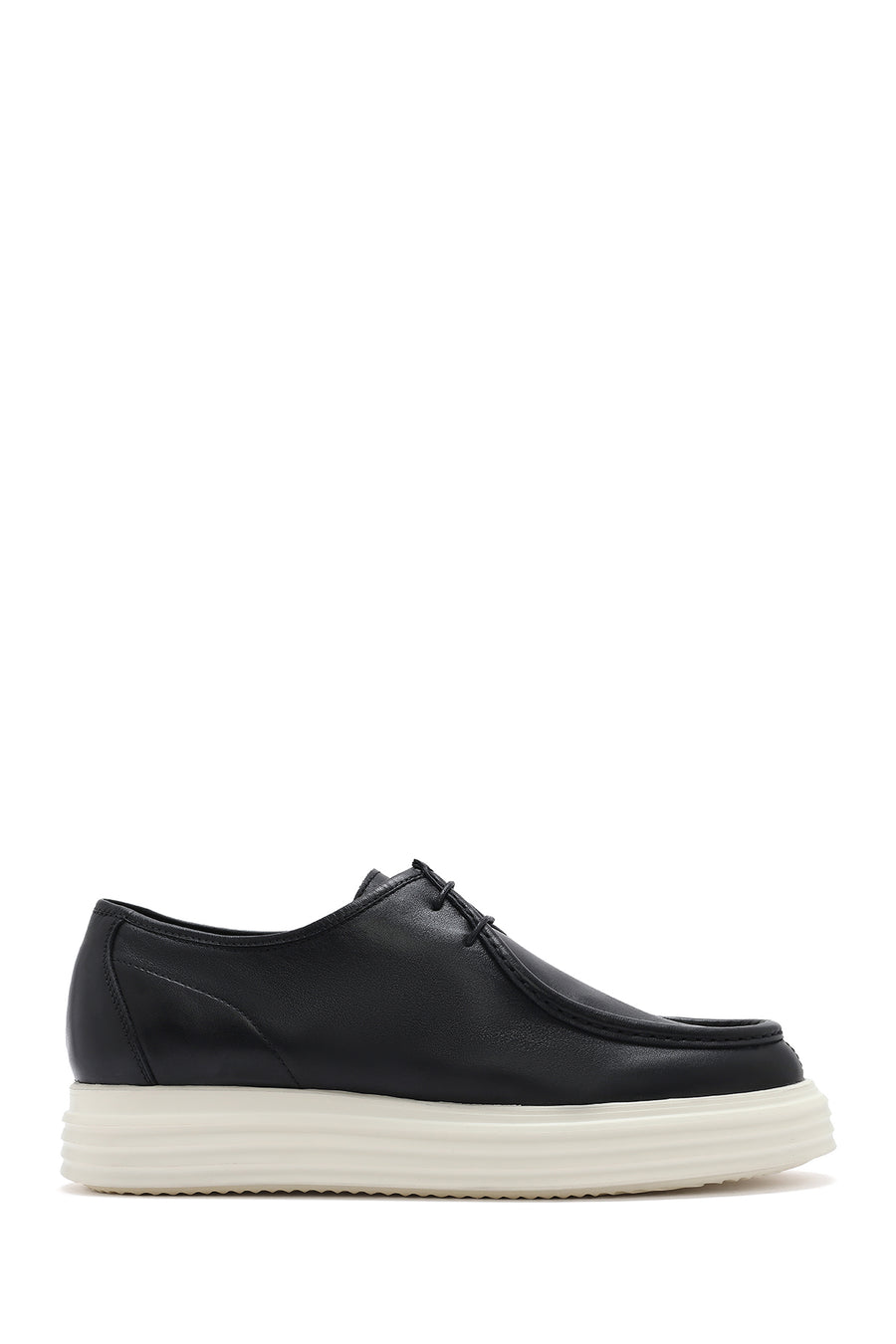 Men's Black Lace-up Leather Casual Shoes 25SFD650418 | Derimod