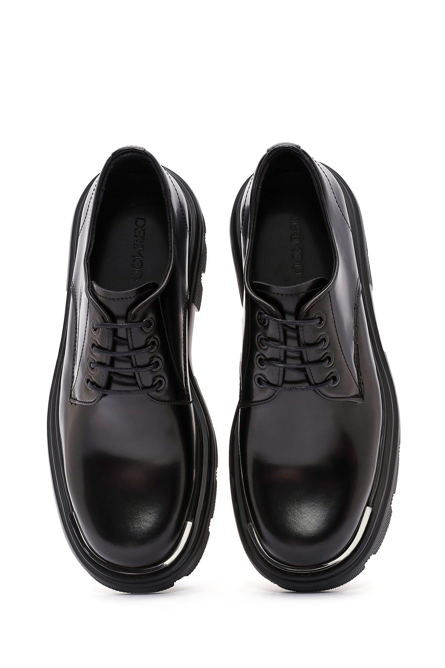 Men's Black Lace-up Leather Casual Shoes
