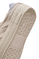 Women's Beige Lace-Up Suede Leather Sneaker | Derimod