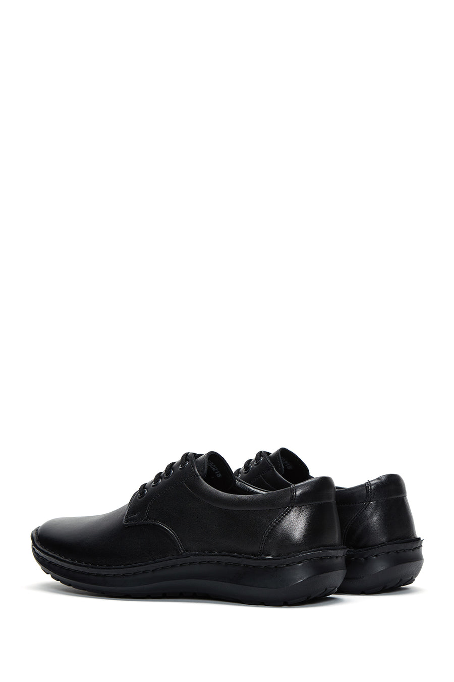 Men's Black Lace-up Leather Casual Shoes