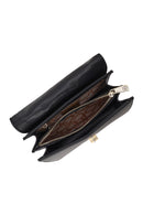 Woman Black Long-Strap Printed Shoulder Bag | Derimod