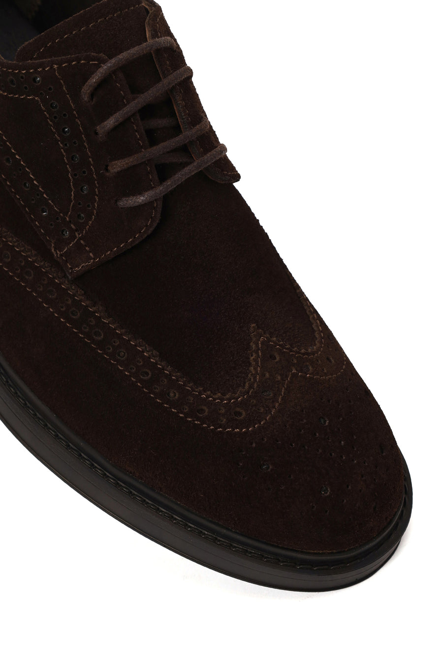 Male Brown Lace-up Suede Casual Shoes