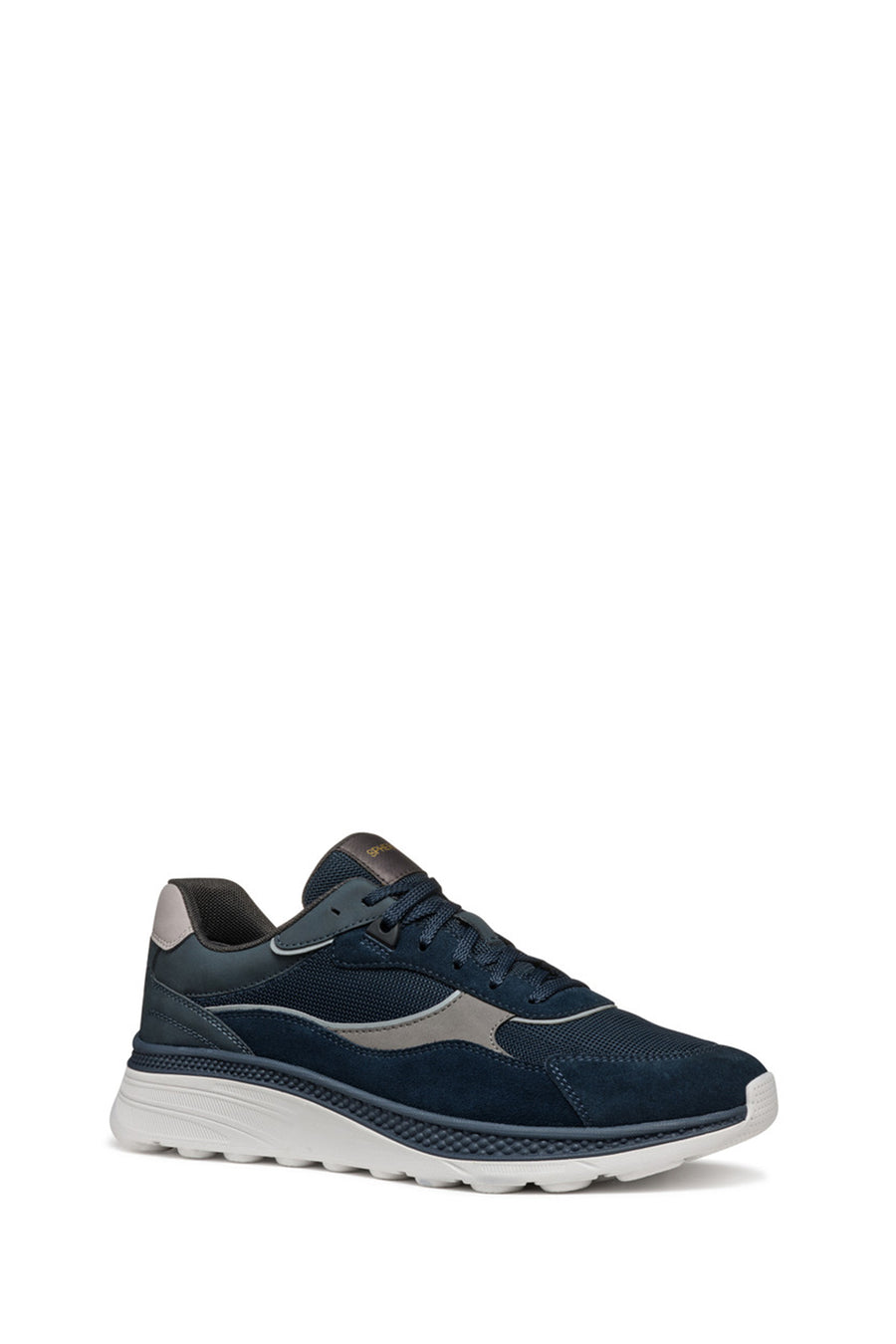 Geox Men's Navy Blue U Spherica Active X1 A - Mes + Water Laced Suede Sneaker