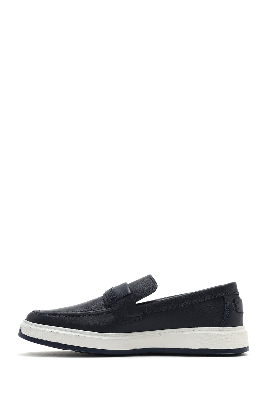 Men's Navy Blue Leather Loafer