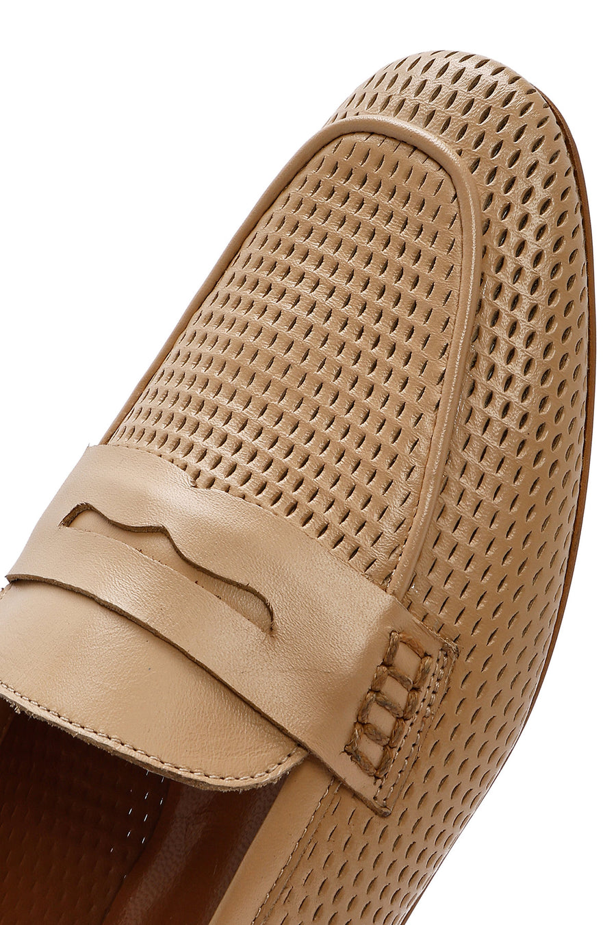 Women's Beige Leather Loafer
