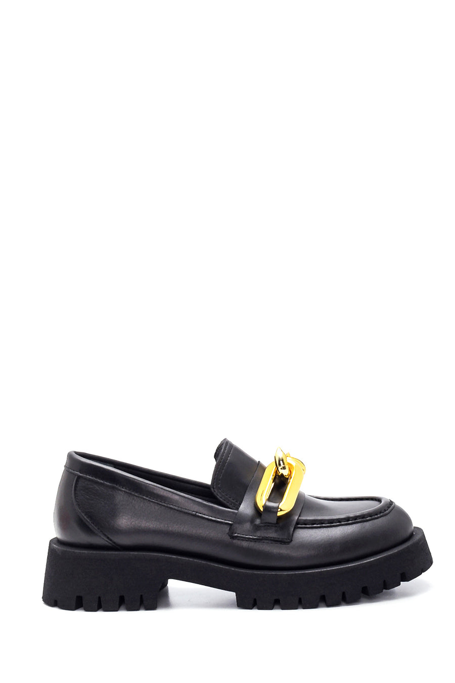 Women's Leather Chain Loafer 22SFD180318 | Derimod