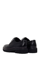 Male Black Lace-Up Thick-Soled Leather Casual Shoes | Derimod