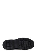 Men's Black Lace-Up Zipper Leather Casual Boot | Derimod