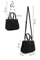 Women's Black Long Strap Quilted Handbag | Derimod