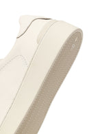 Men's White Lace-Up Leather Sneaker | Derimod