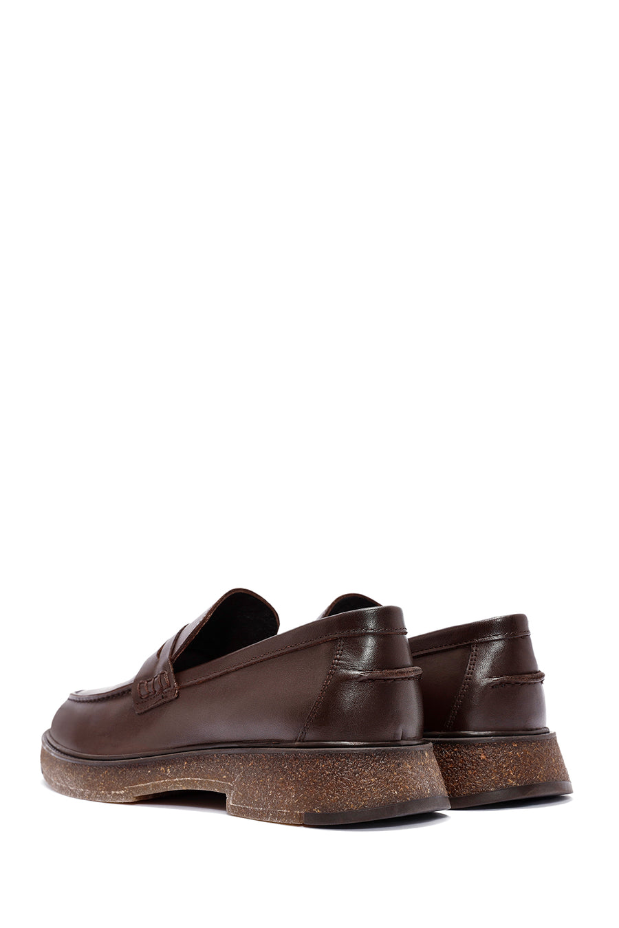 Erkek Kahverengi Deri Casual Loafer