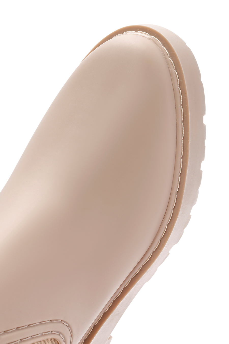 Women's Beige Thick Soled Rain Boots