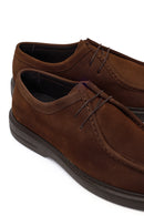 Male Brown Lace-Up Chunky-Soled Nubuck Leather Casual Shoes | Derimod