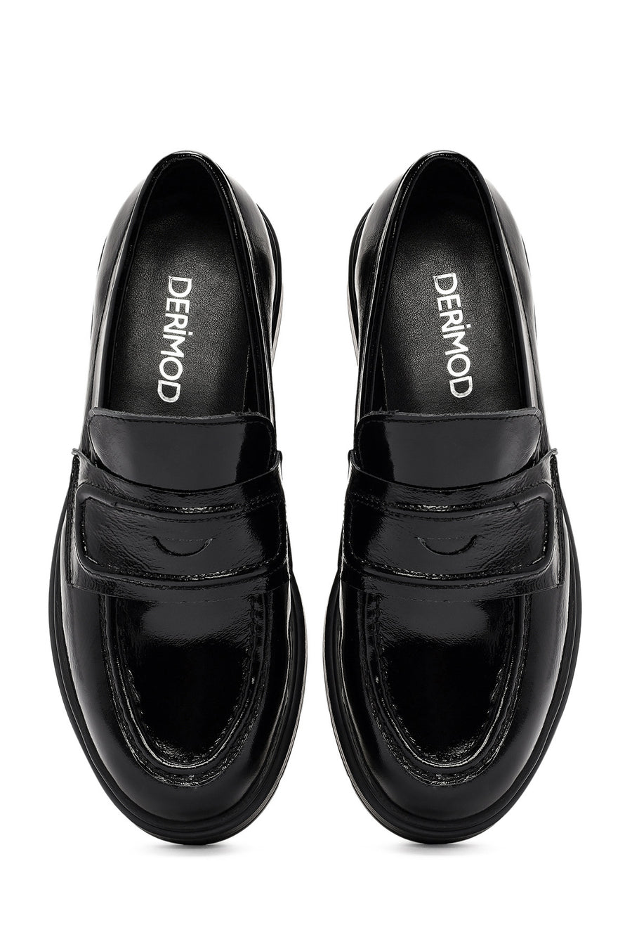 Women's Black Patent Leather Moccasin Loafer