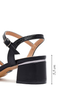 Women's Black Ankle Buckle Thick Heel Sandals | Derimod
