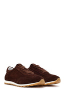 Women's Brown Lace-up Suede Leather Sneaker | Derimod