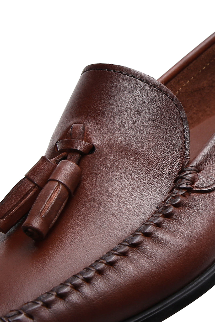 Men's Brown Leather Tasseled Classic Loafer