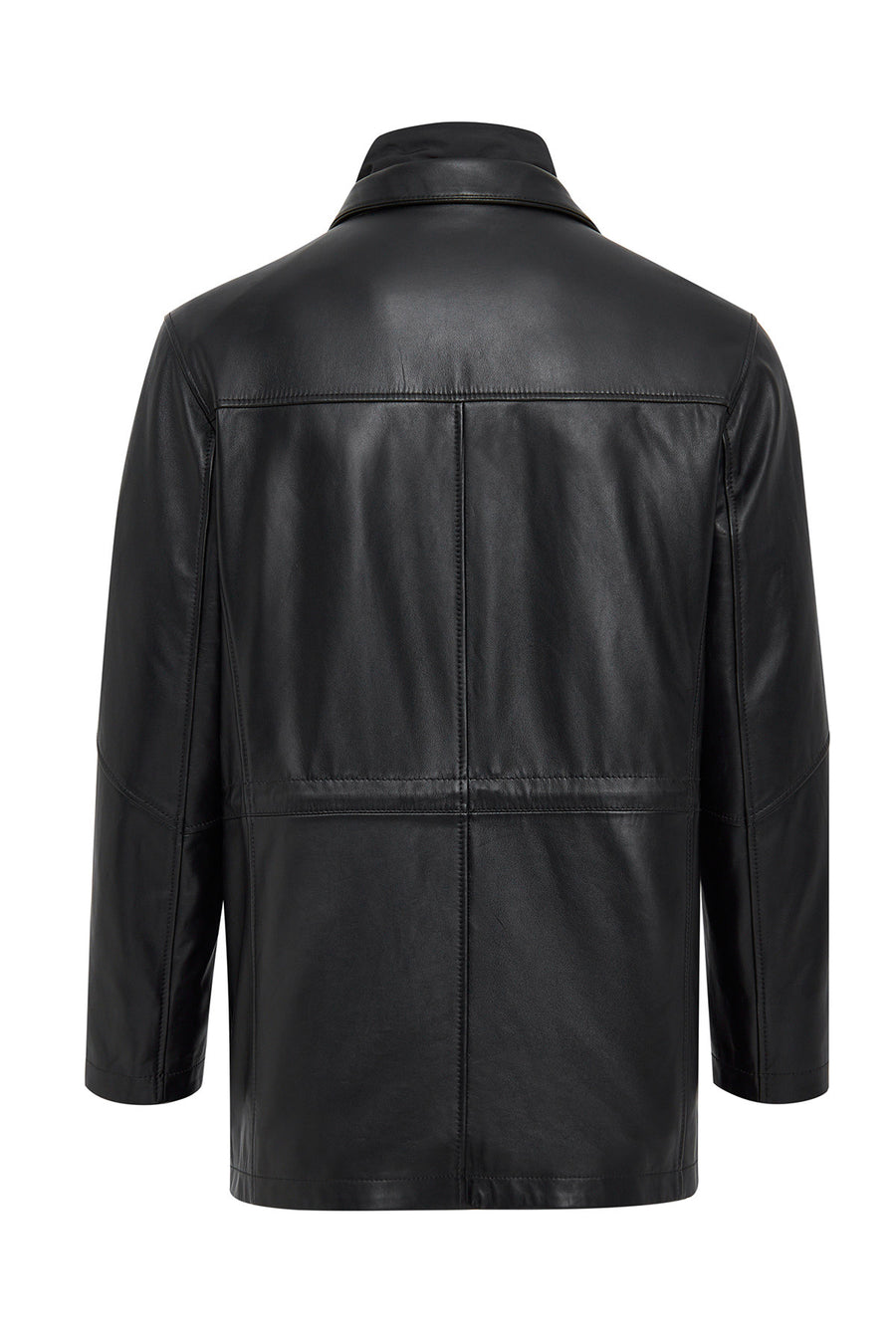 Nathan Men's Black Leather Coat